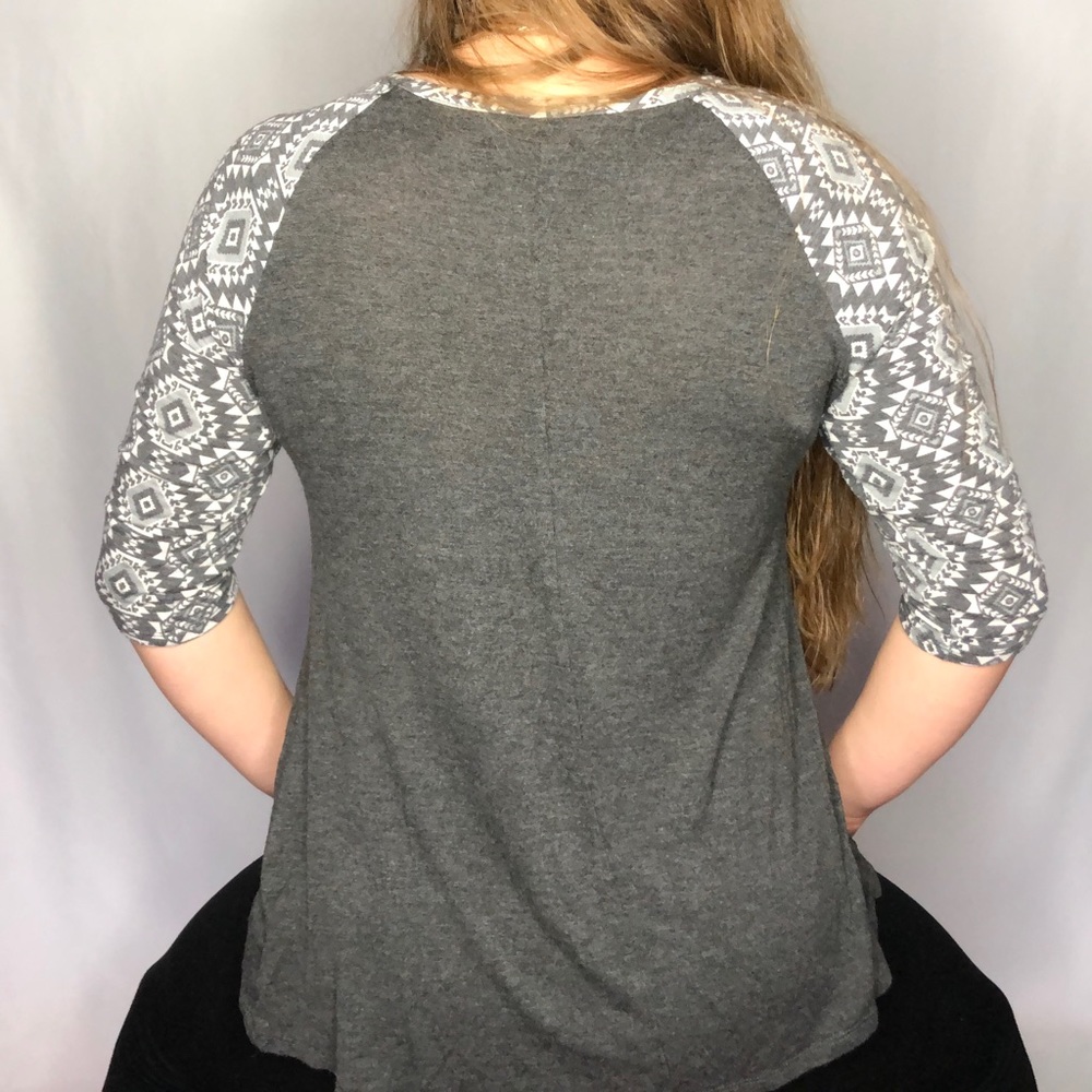 THREADS Studio Aztec Baseball Tunic Hi-Lo Tee - Picture 9 of 9